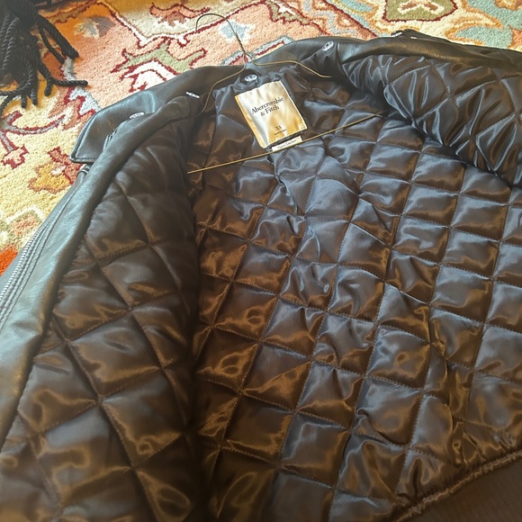 Abercrombie & Fitch Black Leather Jacket - Picture 5 of 5